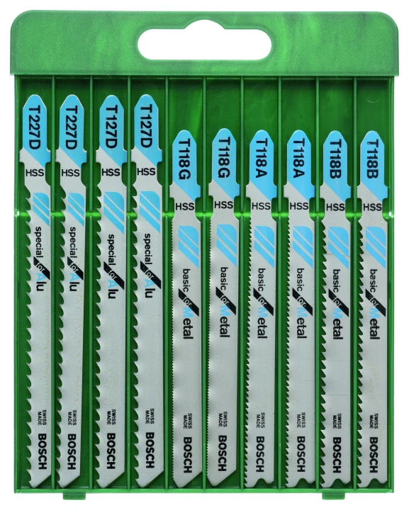 Coffret 10 Lames scie sauteuse Emm. en T ; Métal
