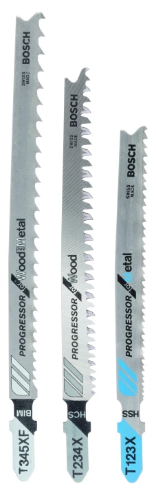 Coffret 3 Lames scie sauteuse ; Progressor Bois & Métal T123X; T234X; T345XF