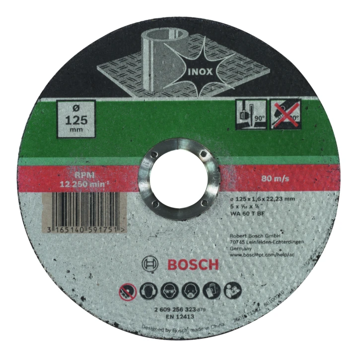 DISQUE 125 x 1,6 INOX PLAT