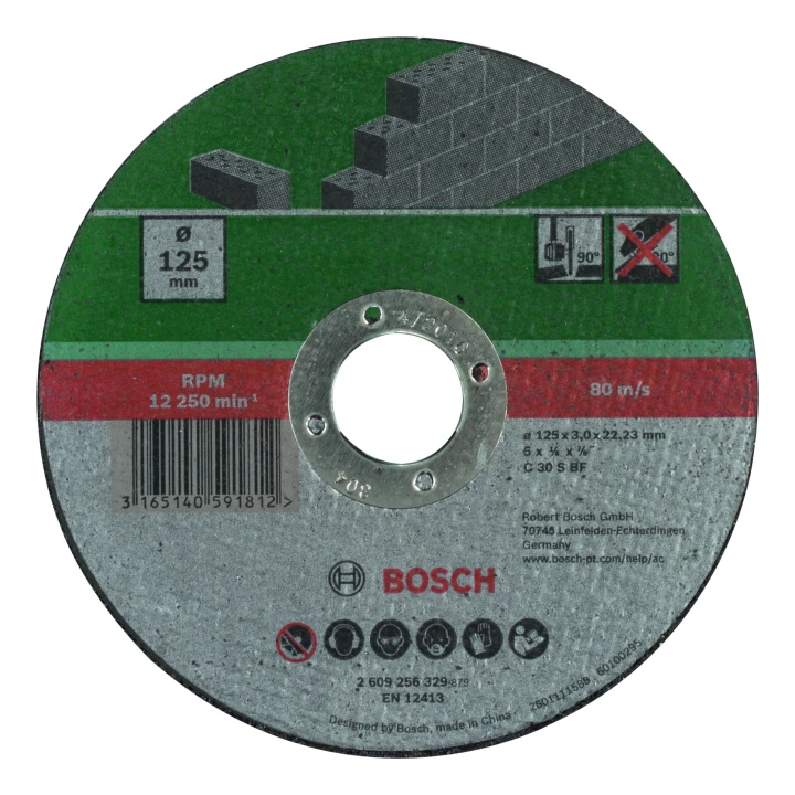 DISQUE 125 x 2,5 MATERIAUX PLAT