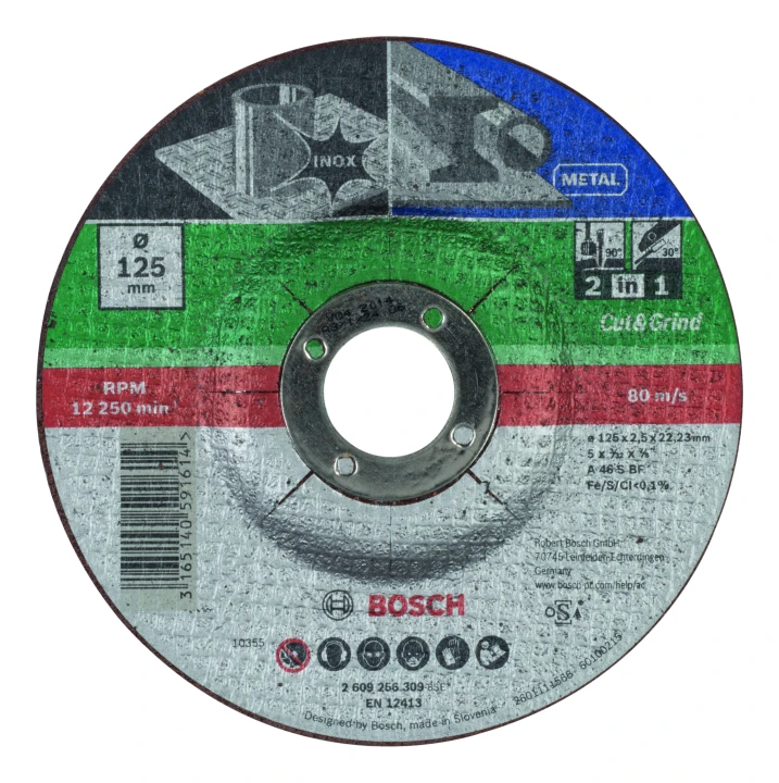 DISQUE 125 x 2,5 MM INOX 3 EN 1 DEPORTE
