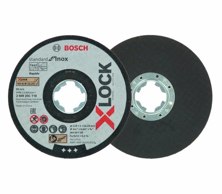 Disques à tronçonner X-LOCK Standard for Inox 115 x 1,0 x 22.23 mm