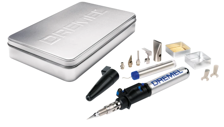 Dremel 2000 Fer à souder à gaz Versatip avec 6 Accessoires et fil d’étain