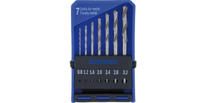 Dremel 628 Jeu de 7 mèches 0,8mm à 3,2mm