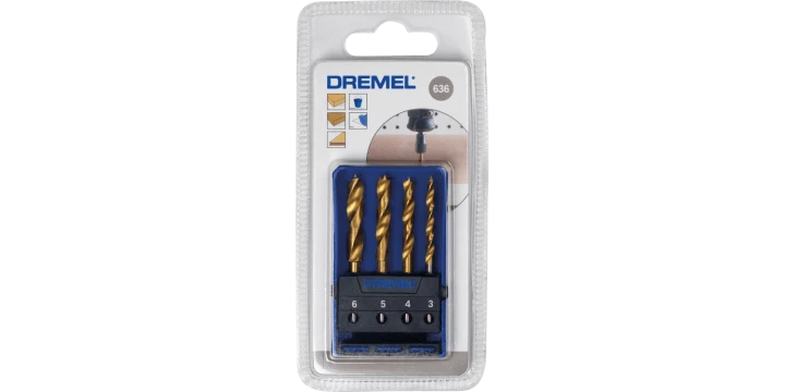 Dremel 636 Jeu de 4 mèches decolletées bois pvc 3/4/5/6