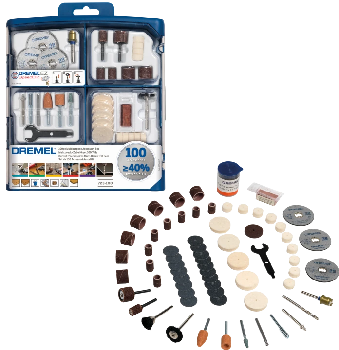 Dremel 723 Set d'accessoires 100 pcs multi-usage