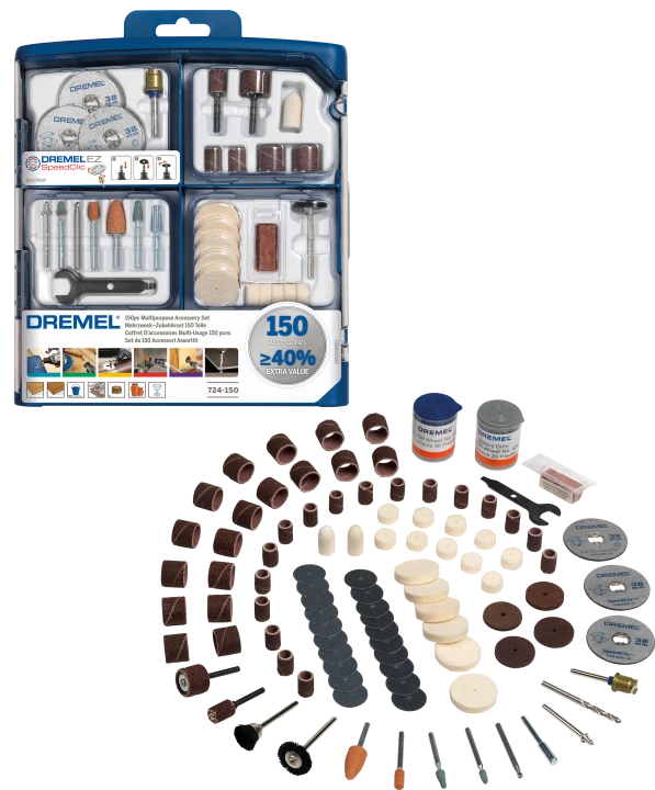 Dremel 724 Set d'accessoires 150 pcs multi-usage