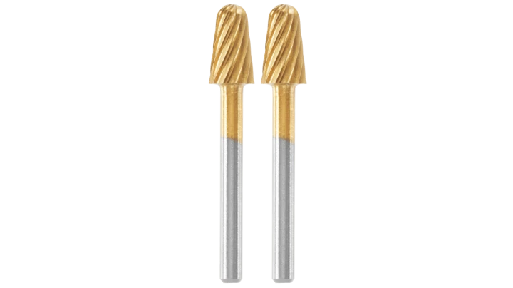 Dremel Max 117 Lot de 2 fraises acier rapide haute longévité ø 6,4mm bout rond