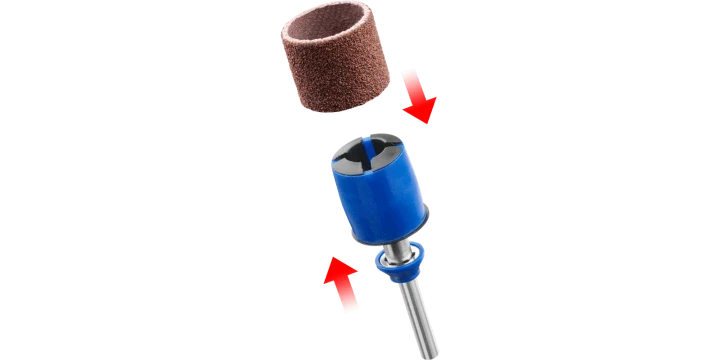 Dremel S407 Adaptateur ponçage EZ SpeedClic + 2 bandes