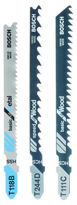 Kit 3 Lames scie sauteuse ; Bois & Métal T111C; T244D; T118B
