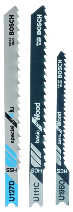 Kit 3 Lames scie sauteuse ; Bois & Métal U111C; U19BO; U127D