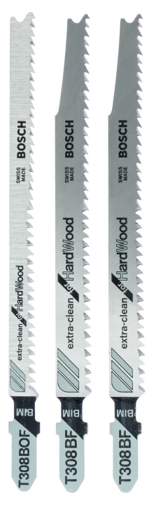 Kit 3 Lames scie sauteuse ; Clean Bois dur T308BF; T308BOF