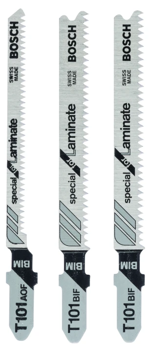 Kit 3 Lames scie sauteuse ; Spécial Panneaux laminés T101BIF; T101AOF
