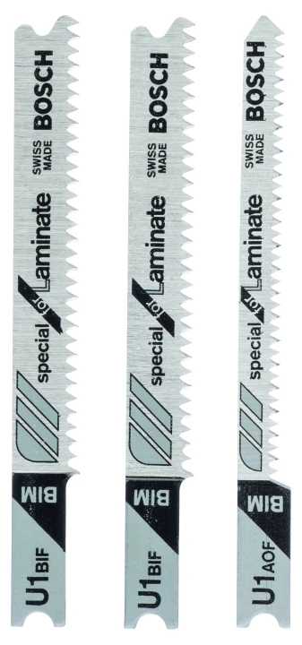 Kit 3 Lames scie sauteuse ; Spécial Panneaux laminés U1BIF; U1AOF