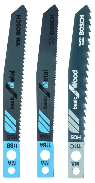Kit 3 Lames scie sauteuse Emm. Makita ; Bois & Métal MA111C; MA118A; MA118B