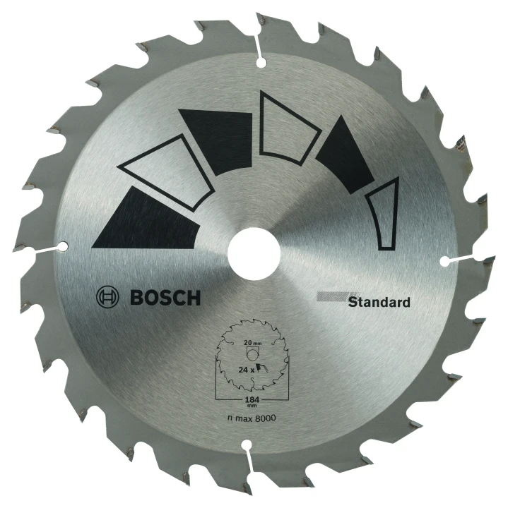 Lame scie circulaire Bois 184x20/16x2,2mm ; 24D