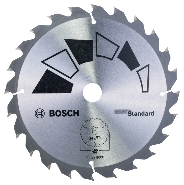 Lame scie circulaire Bois 190x20/16x2,2mm ; 24D
