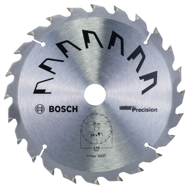 Lame scie circulaire Précision Bois 170x20/16x2,5mm ; 24D