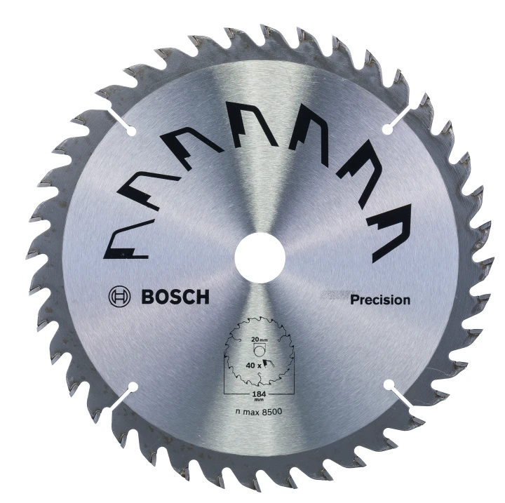 Lame scie circulaire Précision Bois 184x16x2,5mm ; 40D