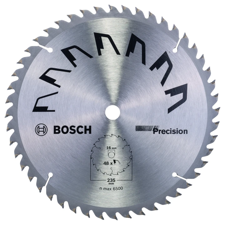 Lame scie circulaire Précision Bois 235x16x2,5mm ; 48D