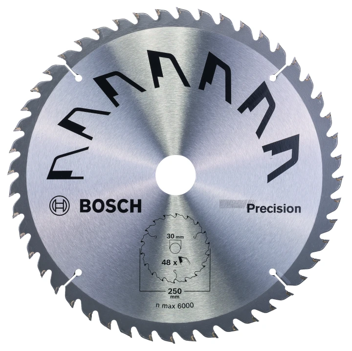Lame scie circulaire Précision Bois 250x30x3,2mm ; 48D