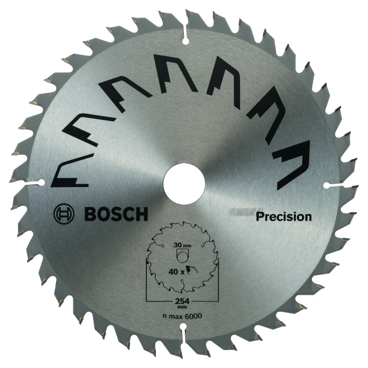 Lame scie circulaire Précision Bois 254x30x3,2mm ; 40D