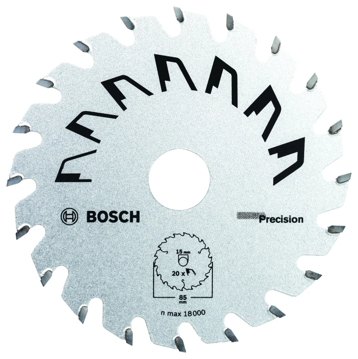 Lame scie circulaire Précision Bois 85x15x1,1mm ; 20D
