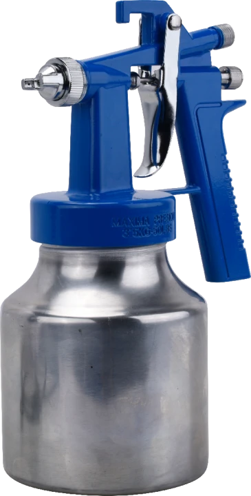 Pistolet peinture sous press.