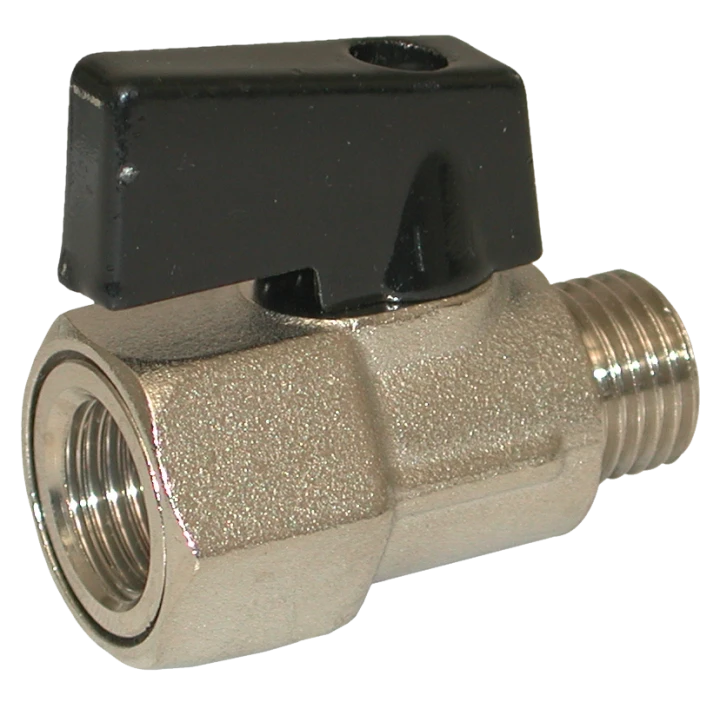 Robinet 1/4 noir 1/4”M - 1/4”F