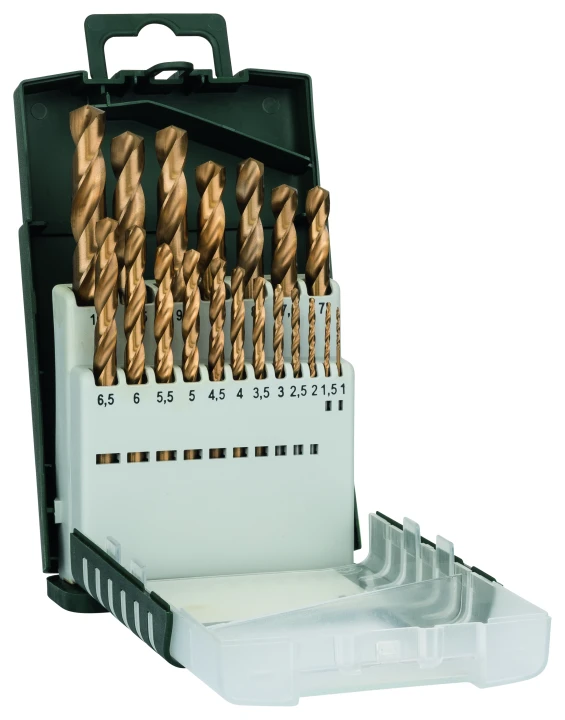 SET 19 FORETS HSS TITANE 1-10MM