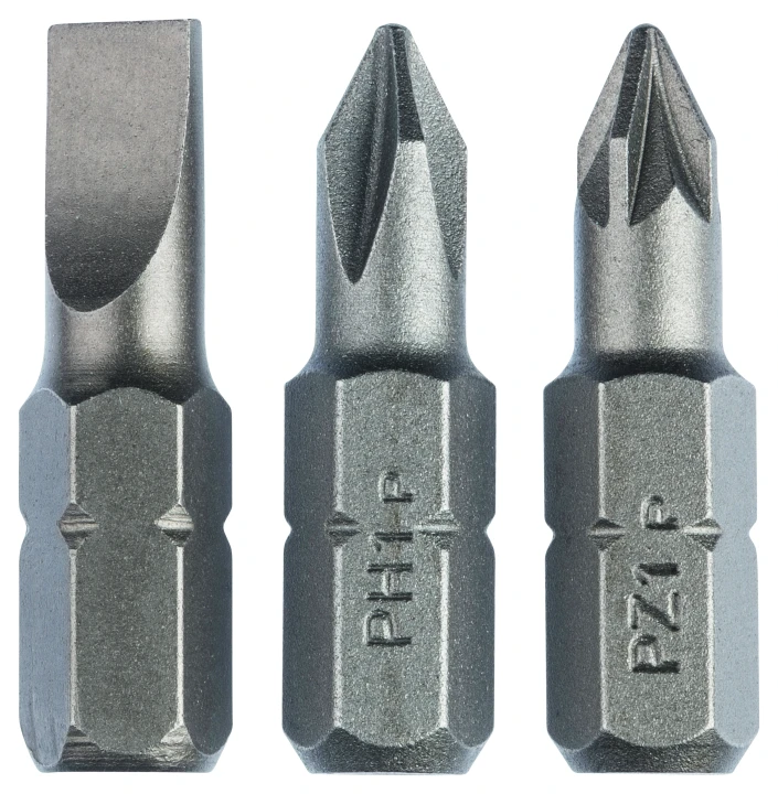 SET 3 EMBOUTS PLAT1/PH1/PZ1 25MM