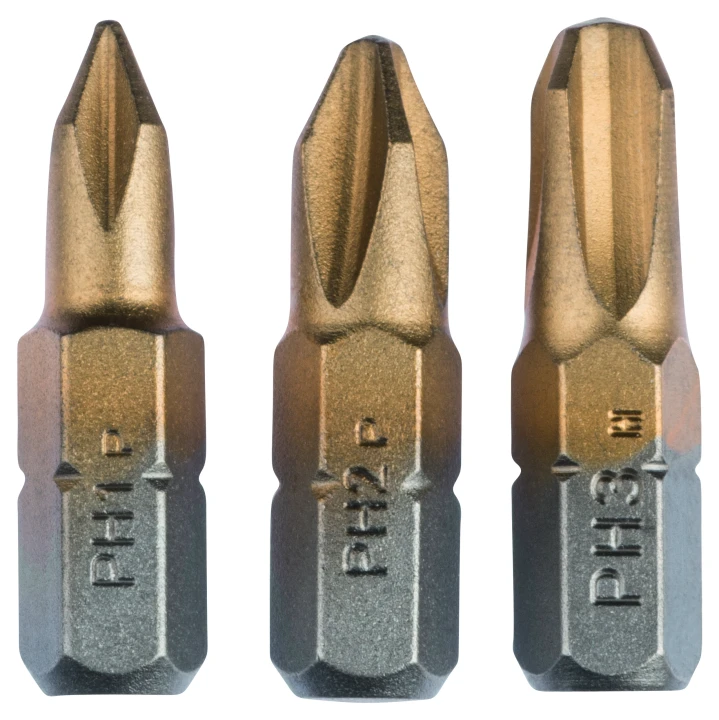 SET 3 EMBOUTS TITANIUM PH1/2/3 25mm
