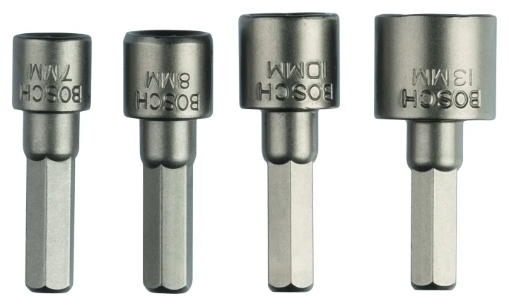 SET DE 4 DOUILLES MAGNETIQUES 6 PANS