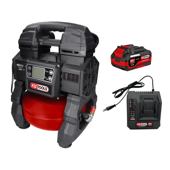 COMPRESSEUR 5L + BATTERIE 4AH