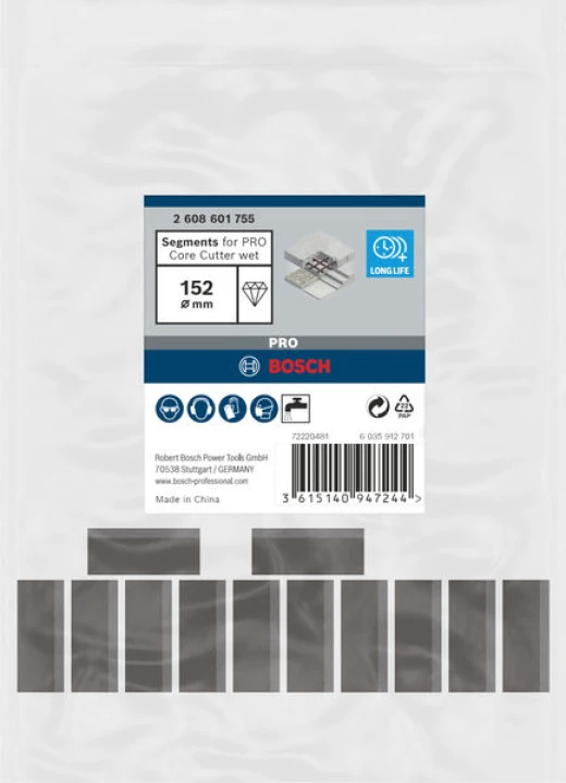 12 segm 10mm PRO pour cour dia