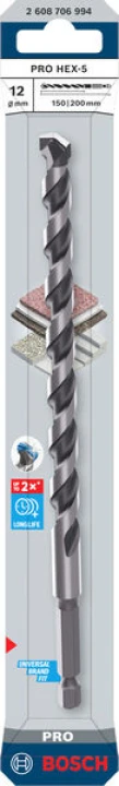 Foret beton PRO HEX-5 12x150x2