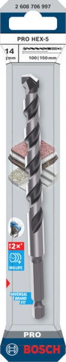 Foret beton PRO HEX-5 14x100x1