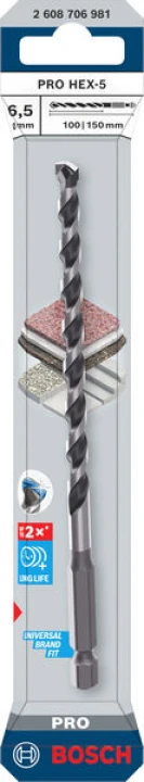 Foret beton PRO HEX-5 6,5x100x