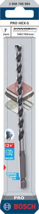 Foret beton PRO HEX-5 7x100x15