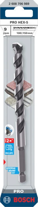 Foret beton PRO HEX-5 9x100x15