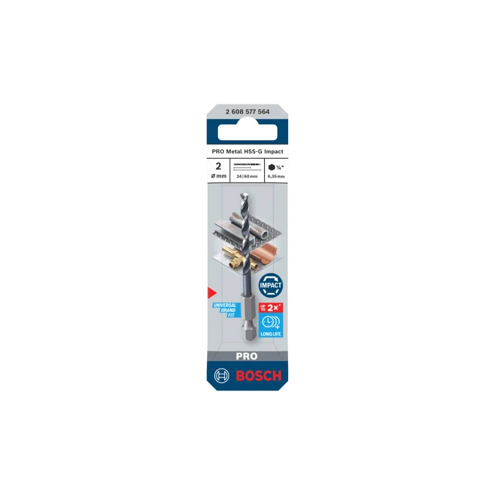 Foret métal PRO HSS-G HEX 2mm,