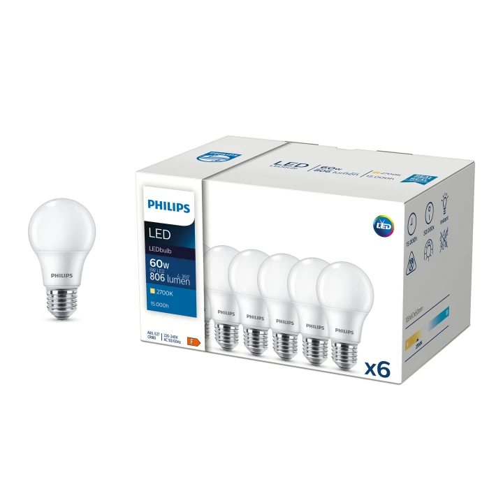 LEDbulb ND 8-60W A60 E27 827 6