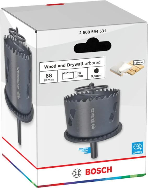 Scie trépan HSS monobloc chanf