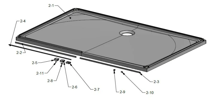 Receveur 140x80 VICFT